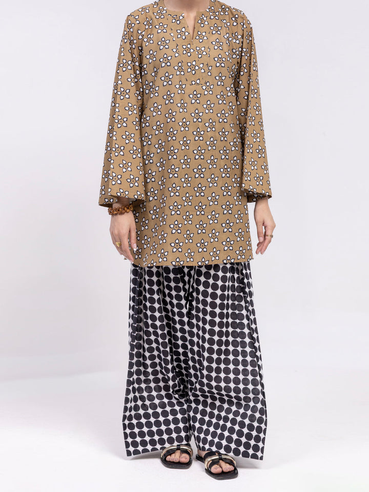 Lawn Mustard Unstitched Suit - Almirah