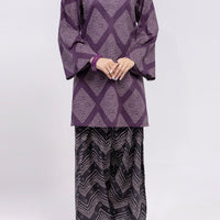 Lawn Plum Unstitched Suit - Almirah
