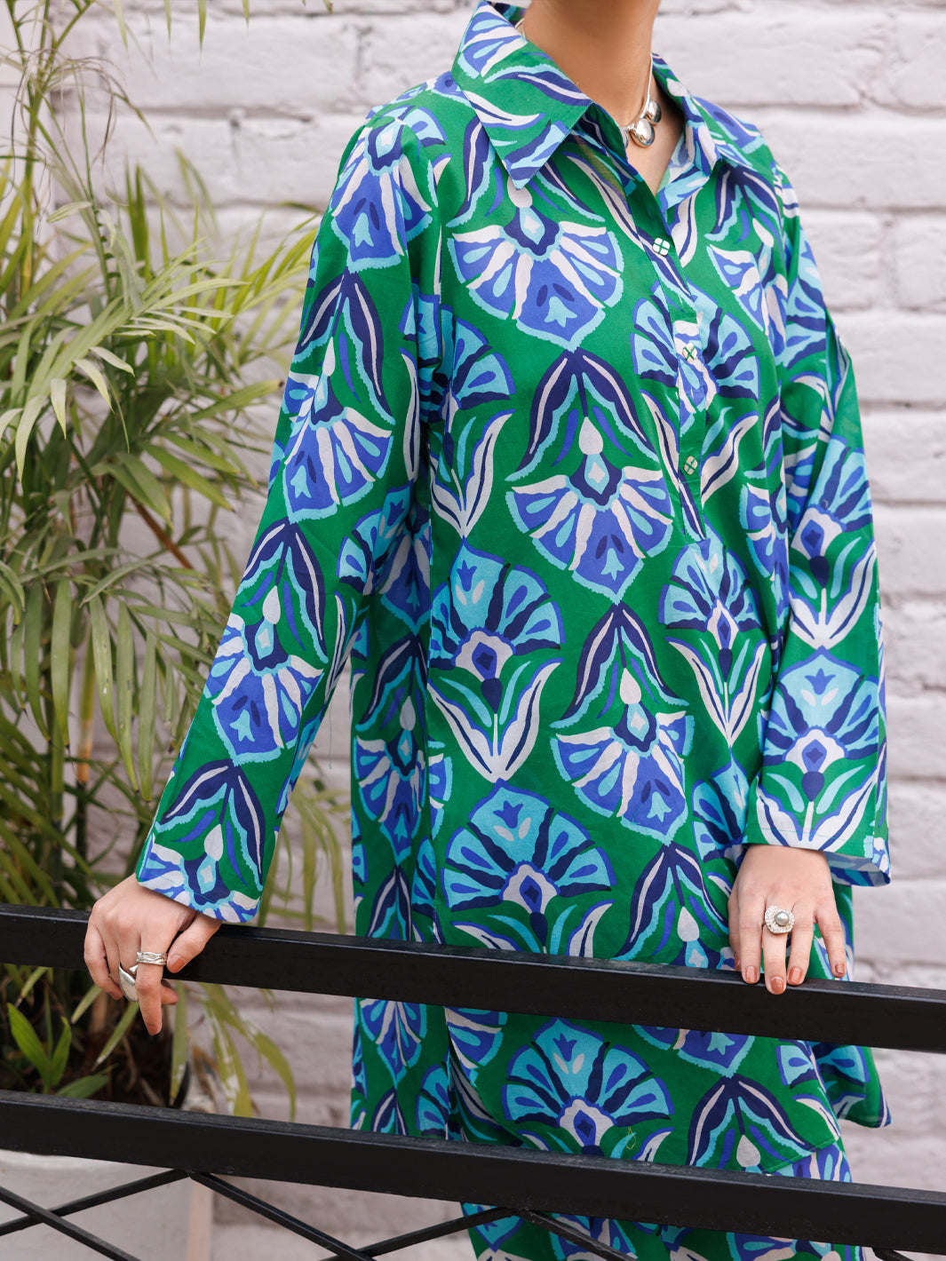 Lawn Green Stitched Suit - Almirah