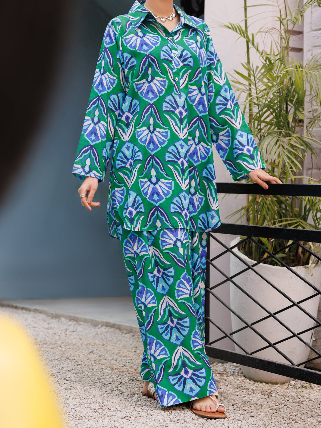 Lawn Green Stitched Suit - Almirah
