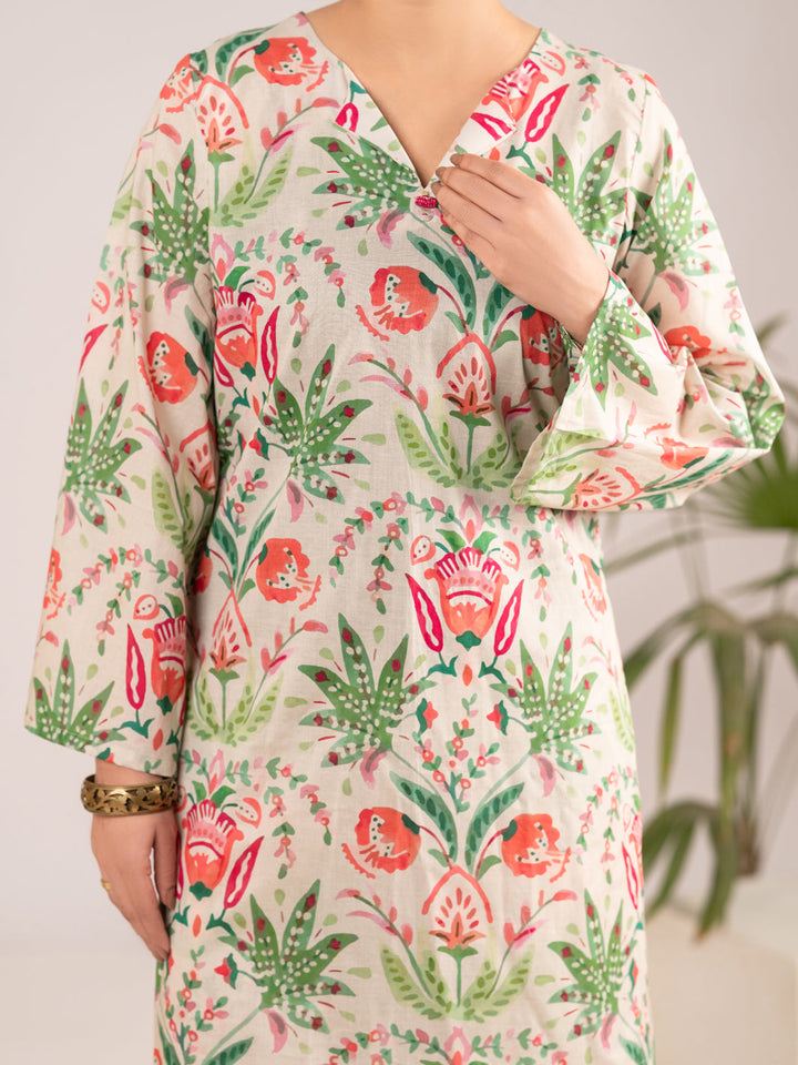 Lawn Light Green Stitched Suit - Almirah