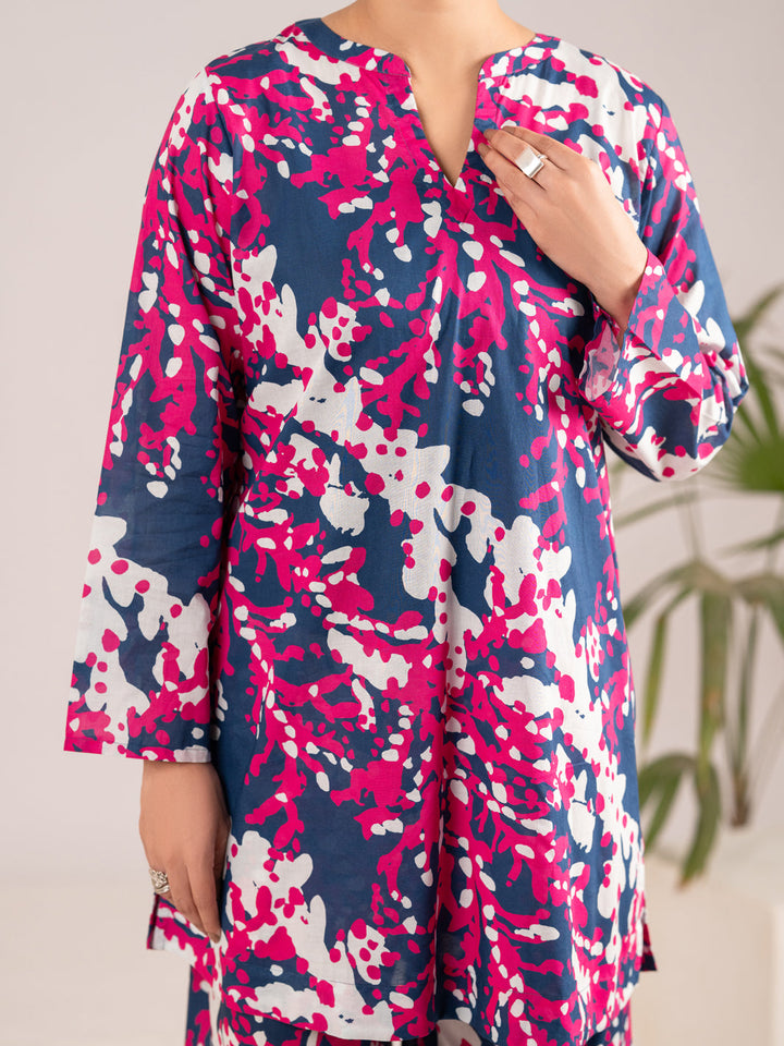 Lawn Blue Stitched Suit - Almirah