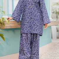 Lawn Blue Stitched Suit - Almirah
