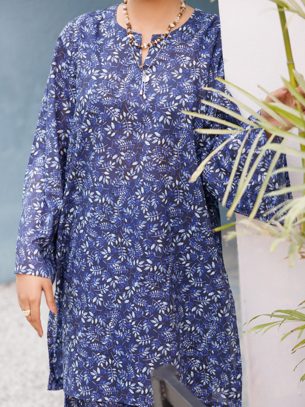 Lawn Blue Stitched Suit - Almirah