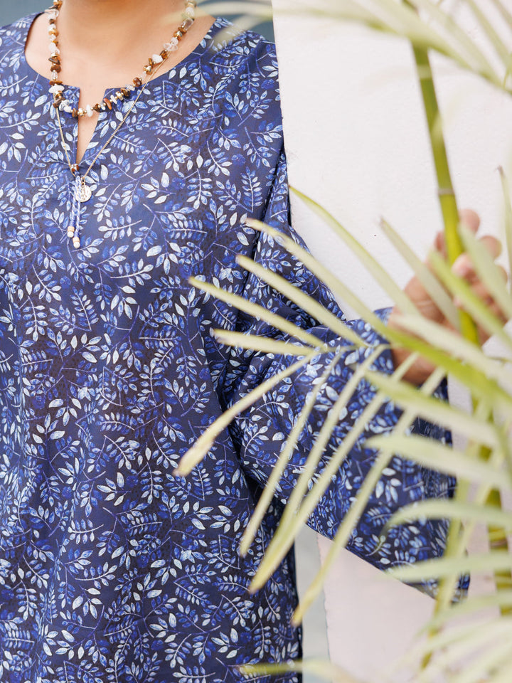 Lawn Blue Stitched Suit - Almirah