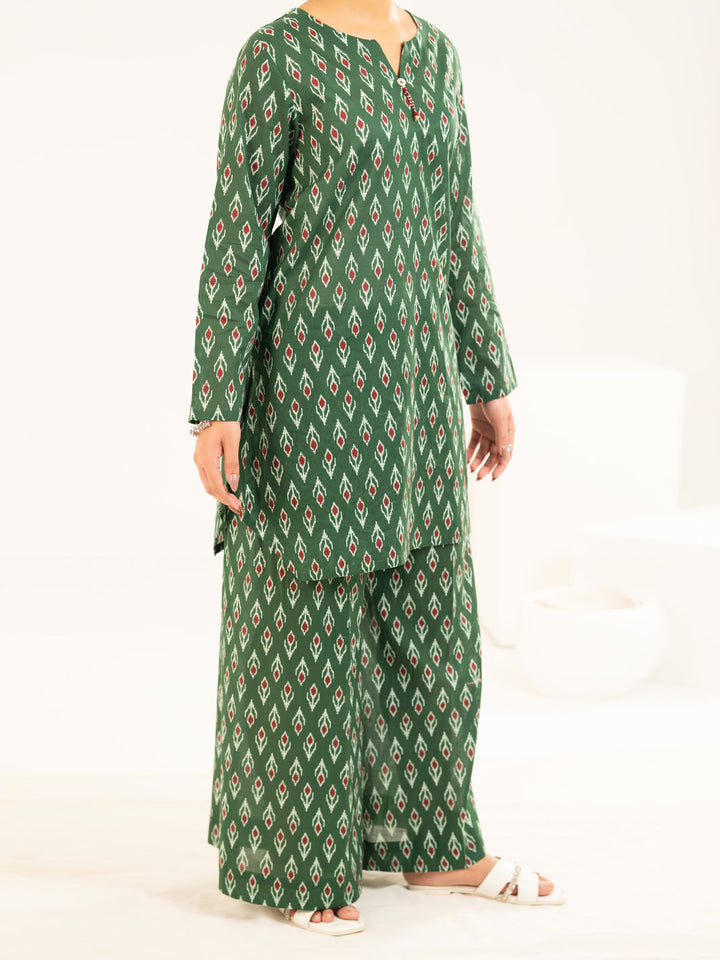 Lawn Green Stitched Suit - Almirah