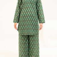 Lawn Green Stitched Suit - Almirah