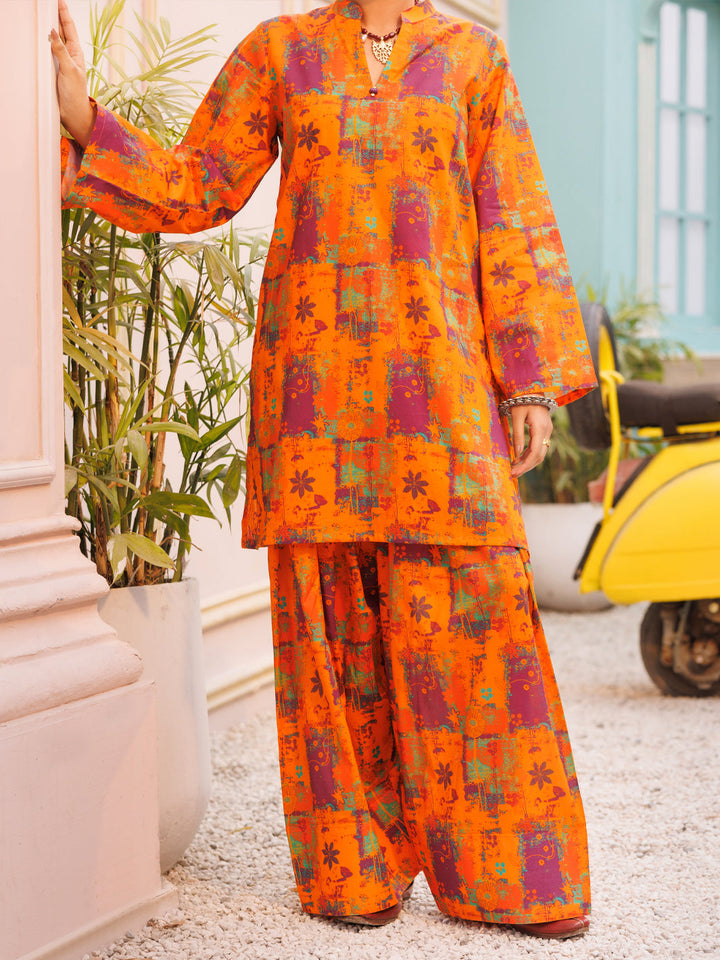 Lawn Rust Stitched Suit - Almirah
