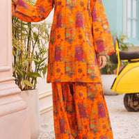 Lawn Rust Stitched Suit - Almirah