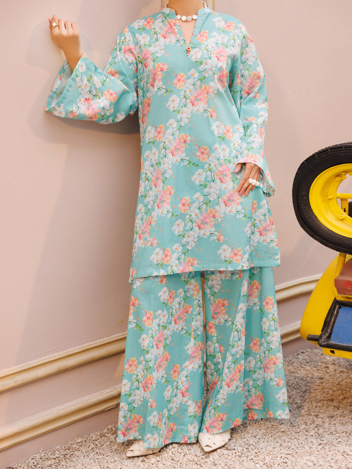 Lawn Ferozi Stitched Suit - Almirah