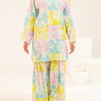 Lawn Multicolor Stitched Suit - J. Junaid Jamshed