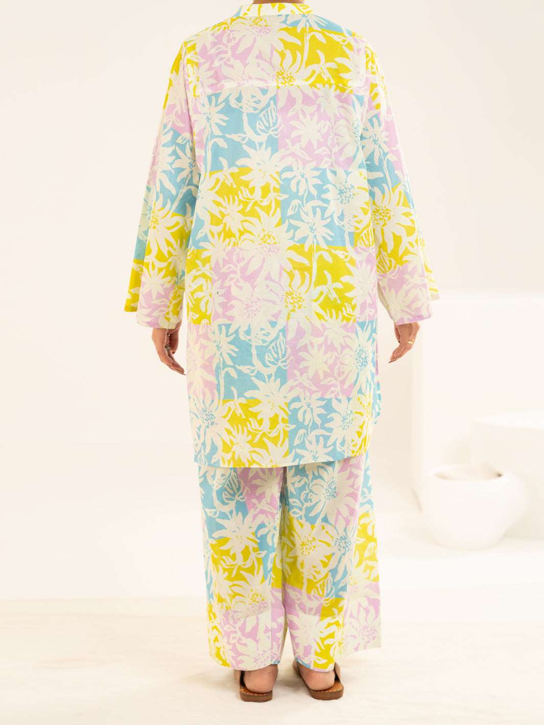 Lawn Multicolor Stitched Suit - J. Junaid Jamshed