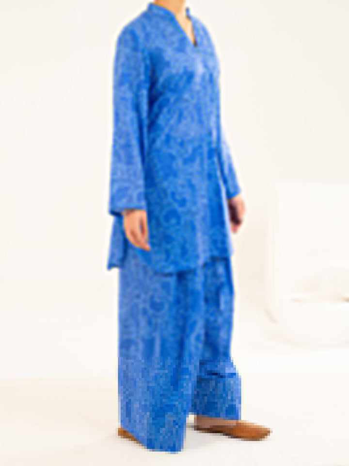 Lawn Blue Stitched Suit - Almirah
