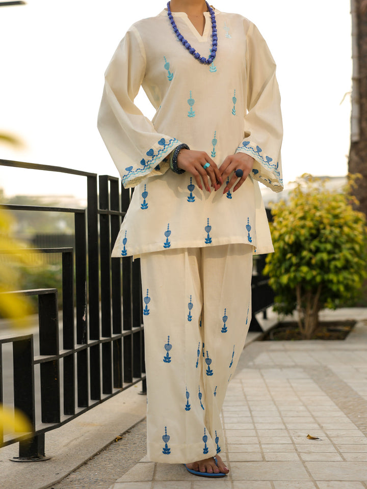 Lawn White Stitched Suit - Almirah