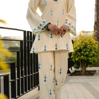 Lawn White Stitched Suit - Almirah