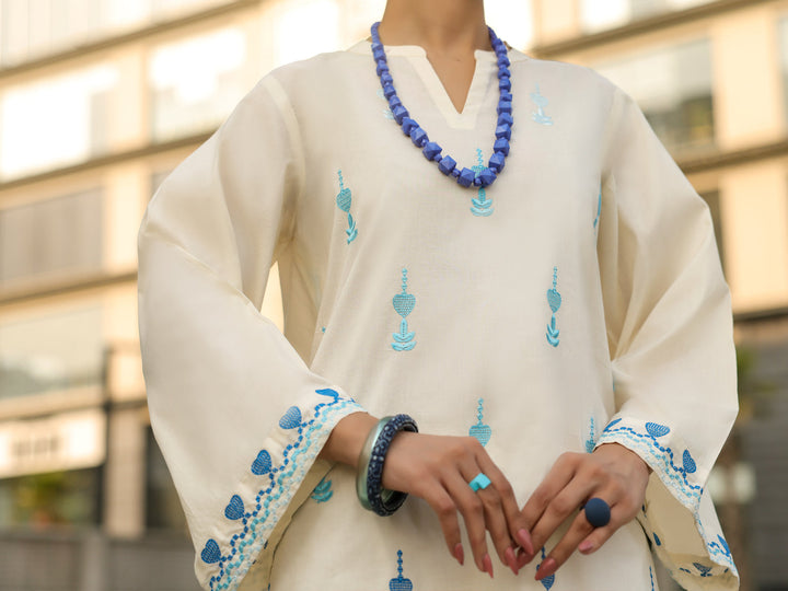 Lawn White Stitched Suit - Almirah