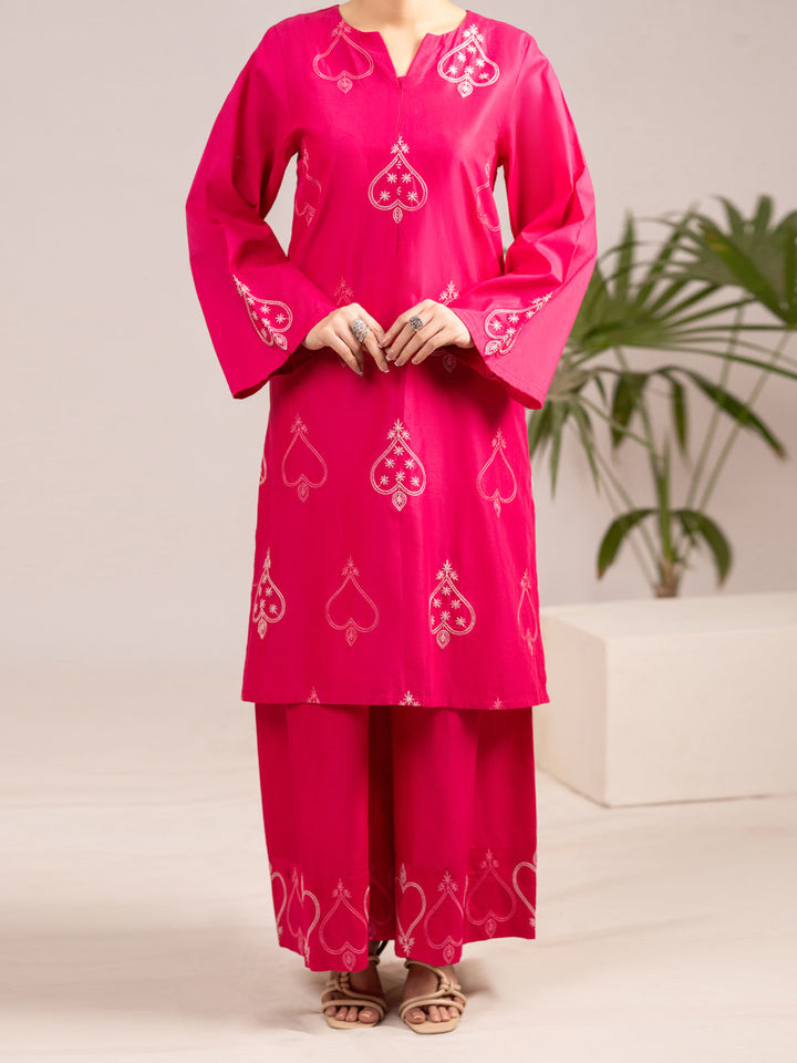 Lawn Fuchsia Stitched Suit - Almirah