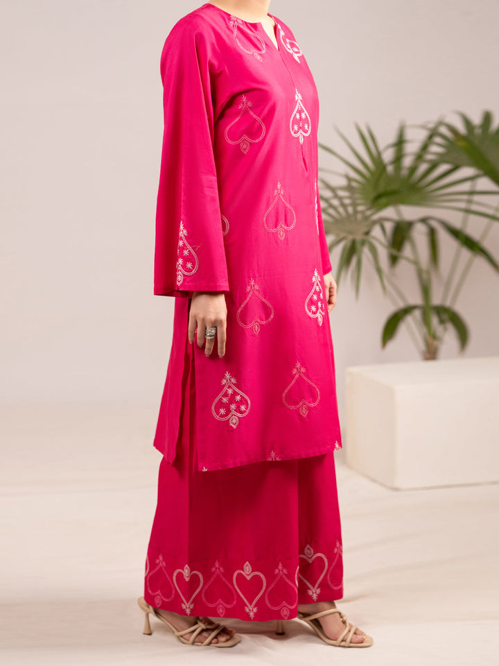 Lawn Fuchsia Stitched Suit - Almirah