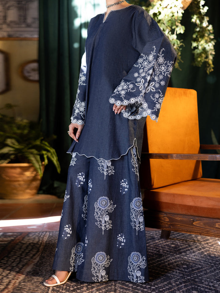 Denim Blue Stitched Suit - Almirah
