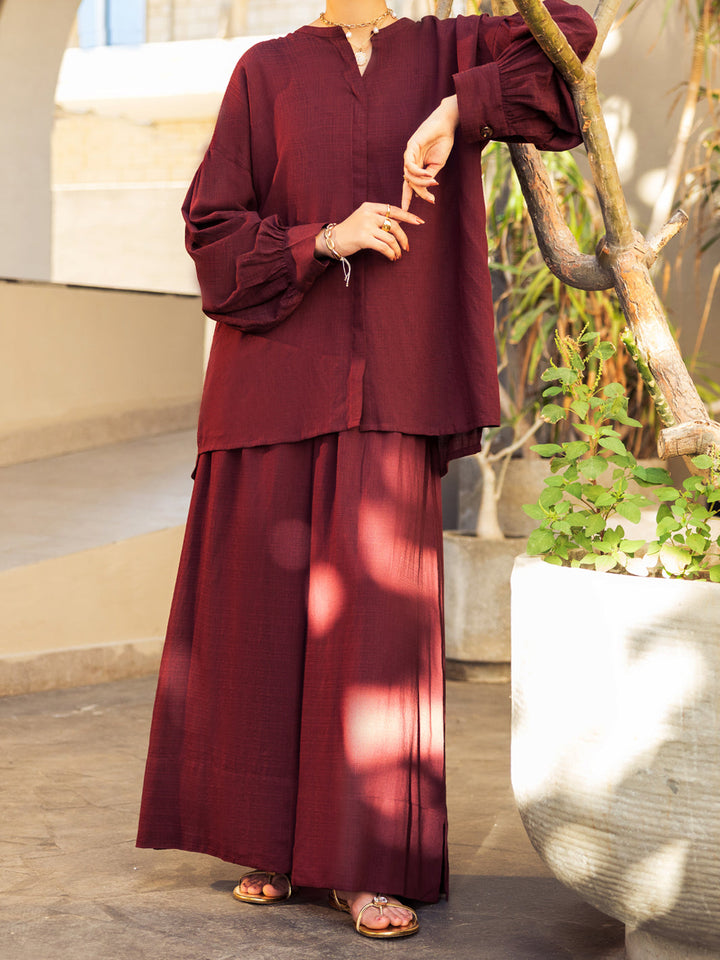 Cotton Brown Stitched Suit - Almirah