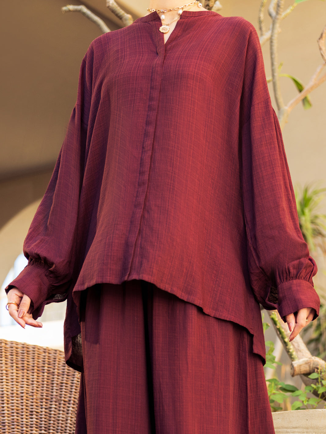 Cotton Brown Stitched Suit - Almirah