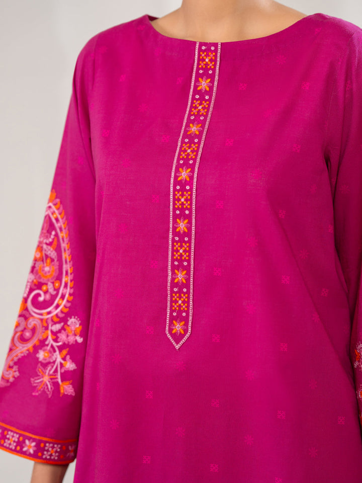 Cotton Pink Stitched Suit - Almirah