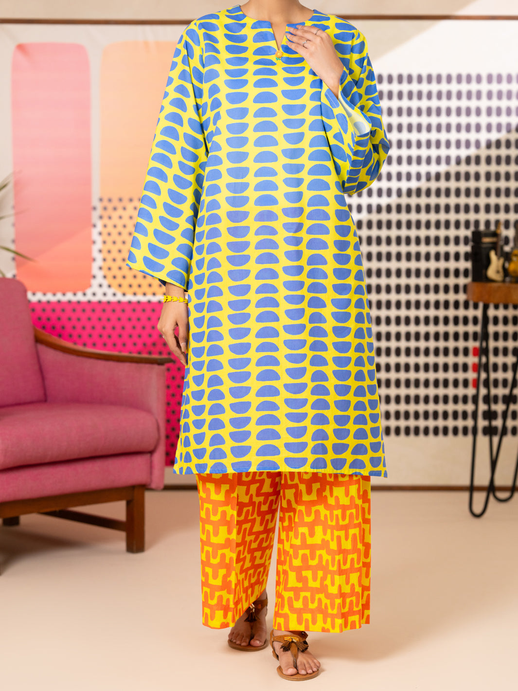 Cotton Lime Green Kurti - Almirah