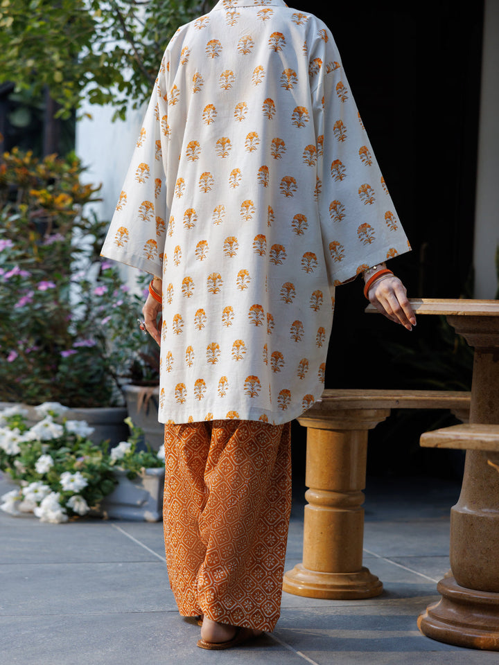 Cotton Brown Stitched Suit - Almirah