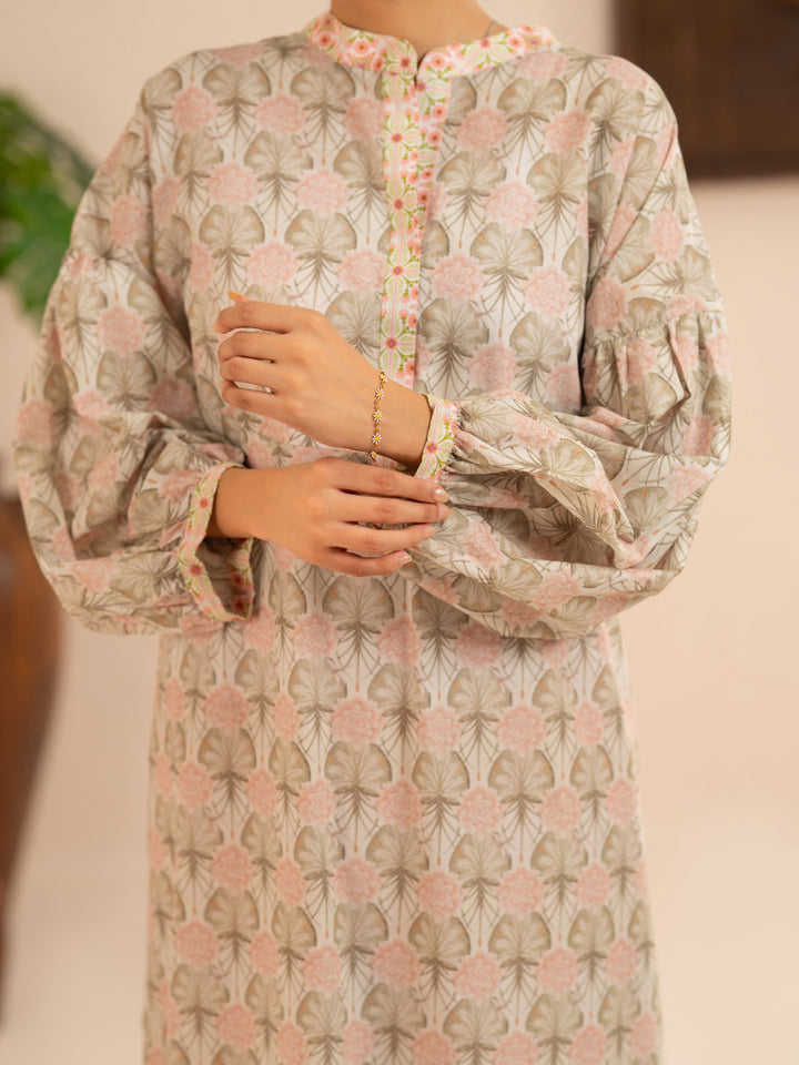 Cotton Pistachio Green Stitched Suit - Almirah