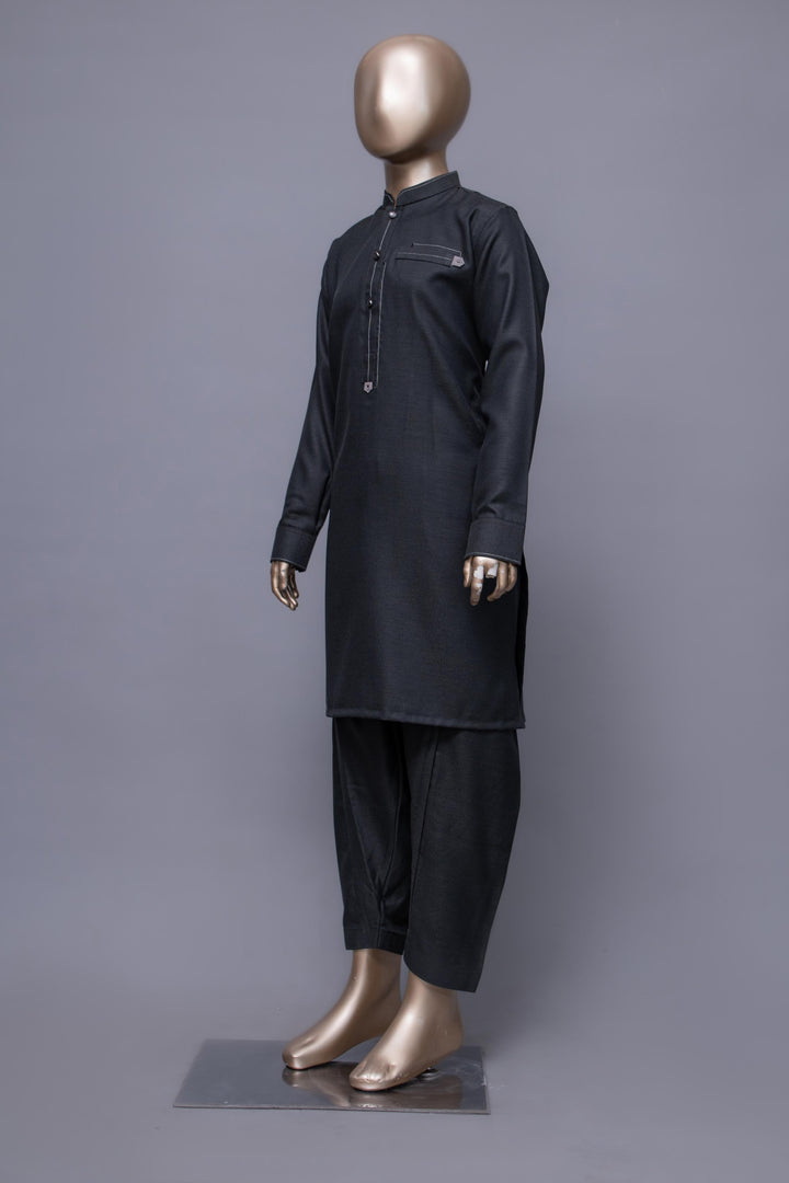 Blended Black & Green Shalwar Kameez - Raf Raf