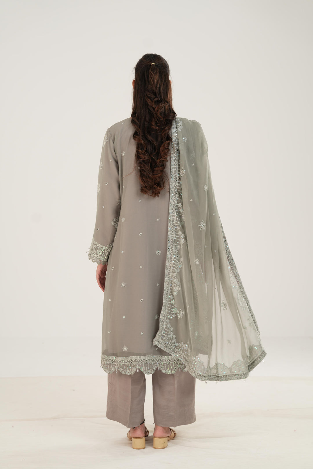 Ash Green - Farasha Essence Formals Stitched