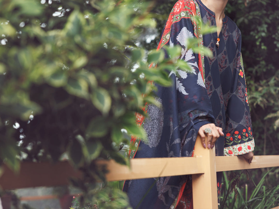 Cambric Black Stitched Suit - Almirah