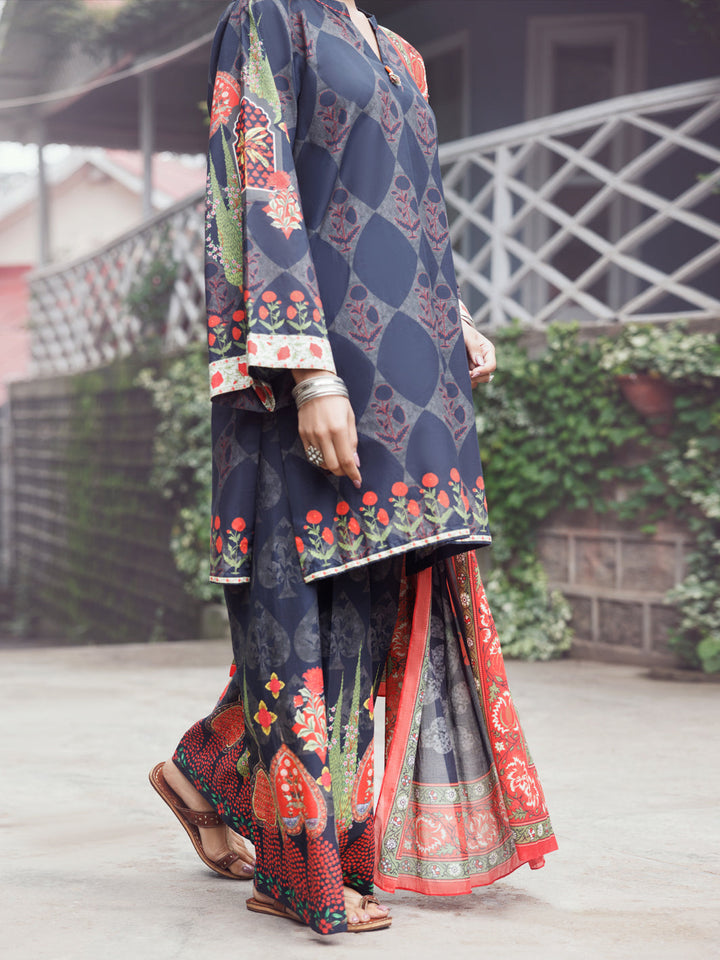 Cambric Black Stitched Suit - Almirah