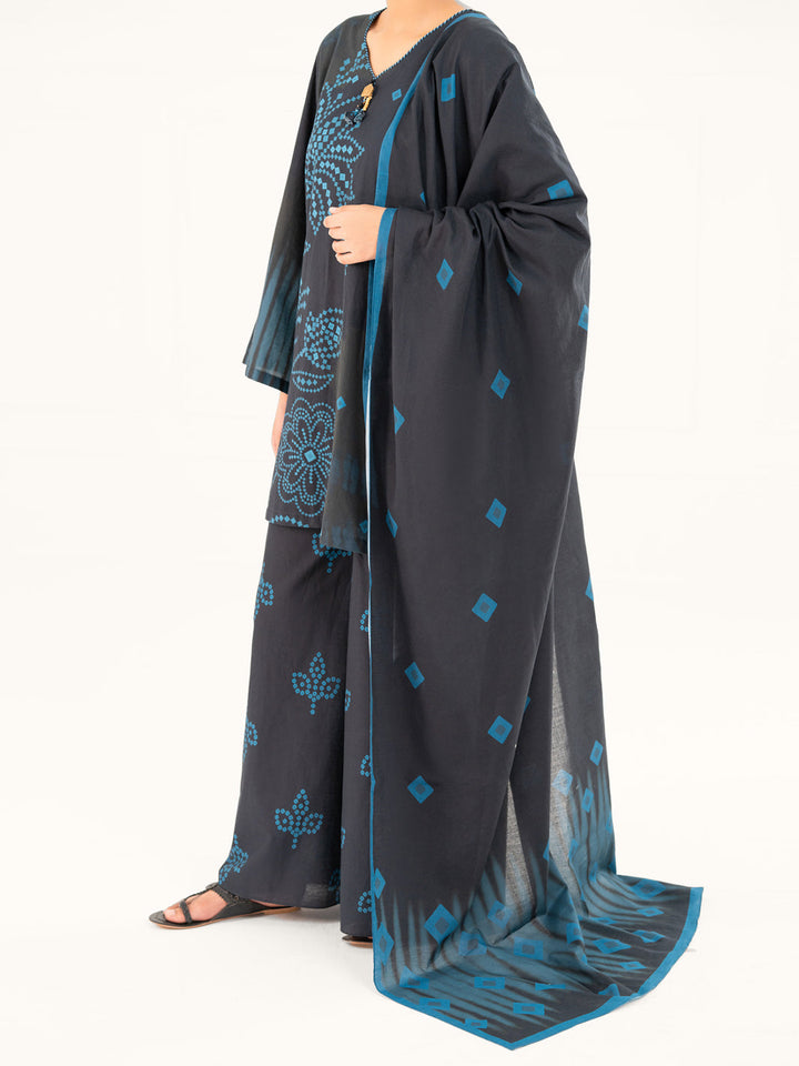 Cambric Blue Stitched Suit - Almirah