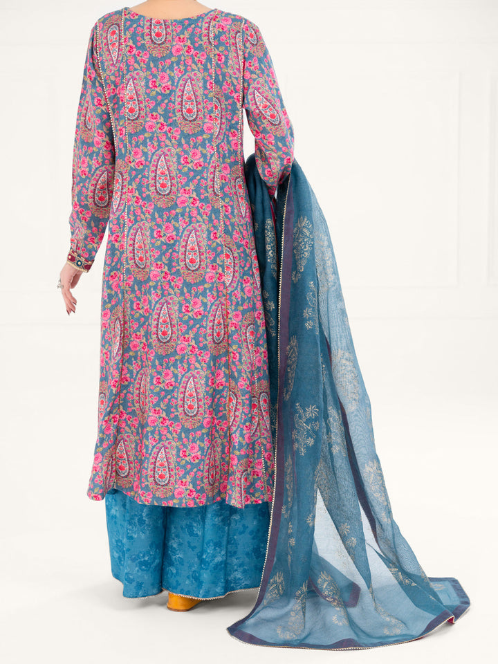 Maple Silk Teal Stitched Suit - Almirah