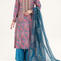 Maple Silk Teal Stitched Suit - Almirah