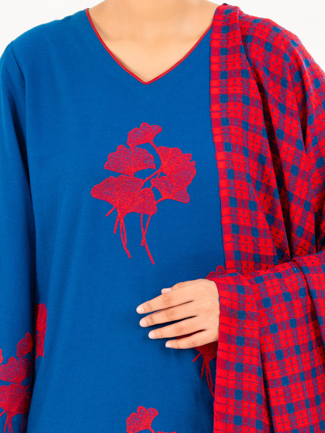 Karandi Blue Stitched Suit - Almirah