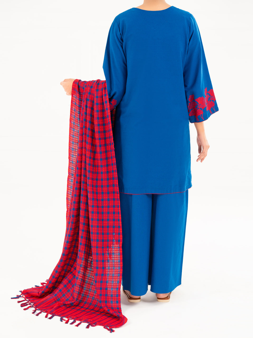 Karandi Blue Stitched Suit - Almirah
