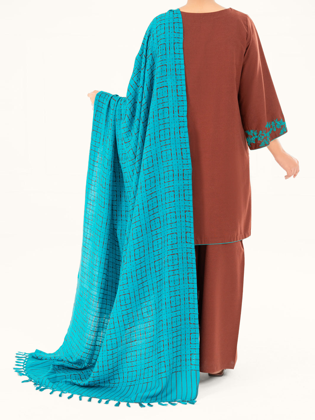 Karandi Brown Stitched Suit - Almirah
