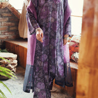 Viscose Purple Stitched Suit - Almirah