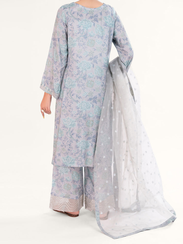 Viscose Grey Stitched Suit - Almirah