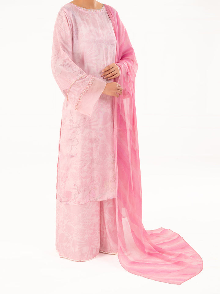 Thai Silk Light Pink Stitched Suit - Almirah
