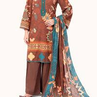 Cambric Brown Stitched Suit - Almirah