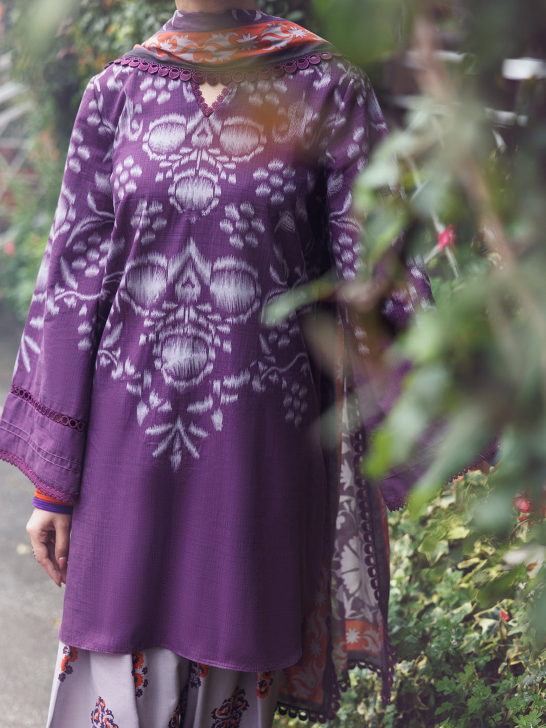 Cambric Plum Unstitched Suit - Almirah