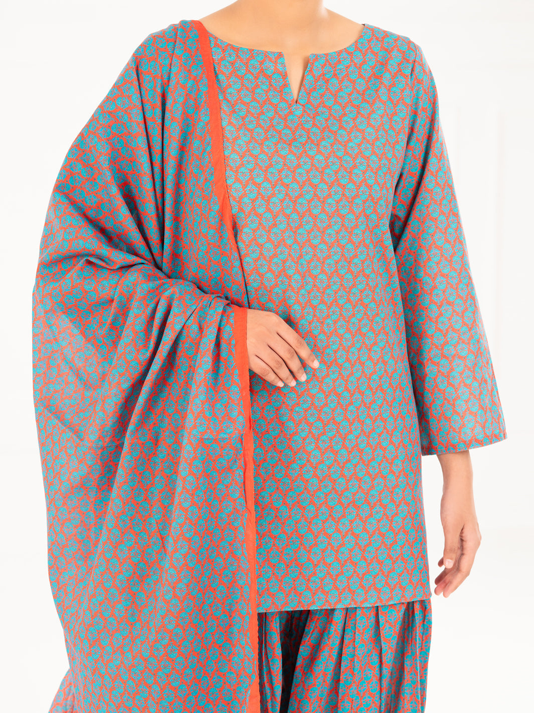 Cambric Fuchsia Stitched Suit - Almirah