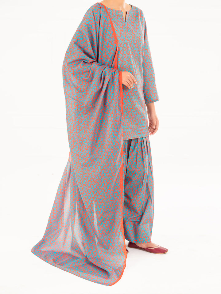 Cambric Fuchsia Stitched Suit - Almirah