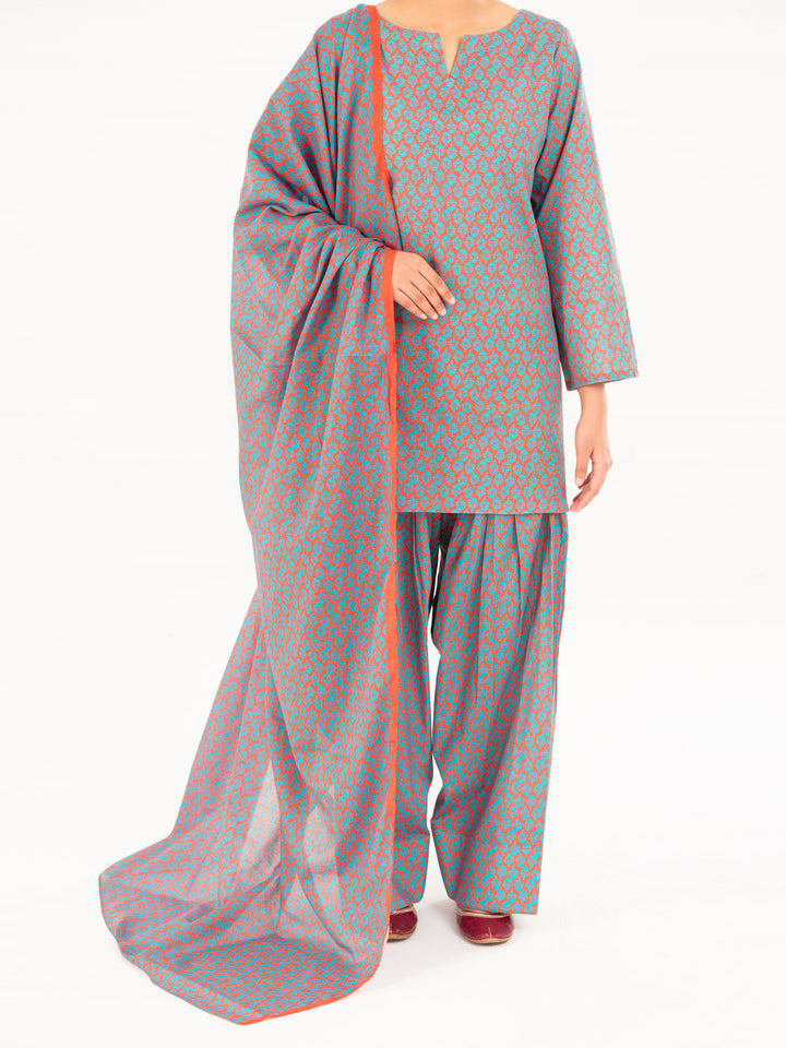 Cambric Fuchsia Stitched Suit - Almirah