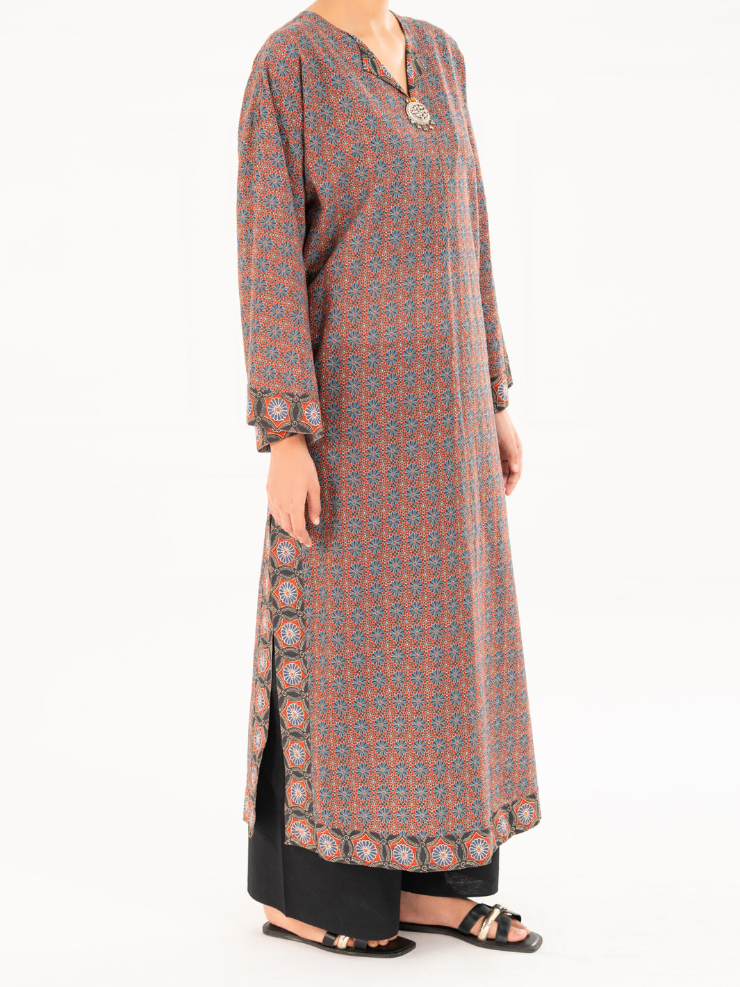 Lawn Multicolor Kurti - Almirah