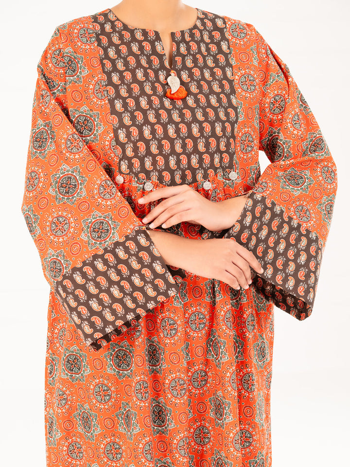 Lawn Orange Kurti - Almirah