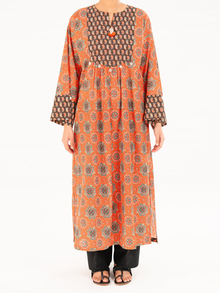 Lawn Orange Kurti - Almirah